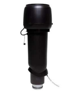 Р-вентилятор Vilpe E190/125/700 c шумопоглотителем, черный