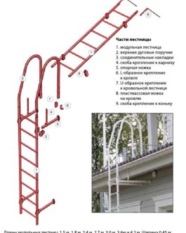 <span style="color: #b40404;font-weight: bold">Выгодная цена!</span><br>  Комплект стеновой и кровельной лестниц (высота стены 4.2м, ската 6м) <br> <span style="color: #077580;font-size: 8pt">RR29, RR11, RR23, RR32<br>готовый комплект</span>
