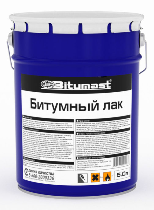 Битумный лак Bitumast - 5 л.