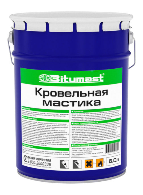 Мастика кровельная Bitumast - 5 л.