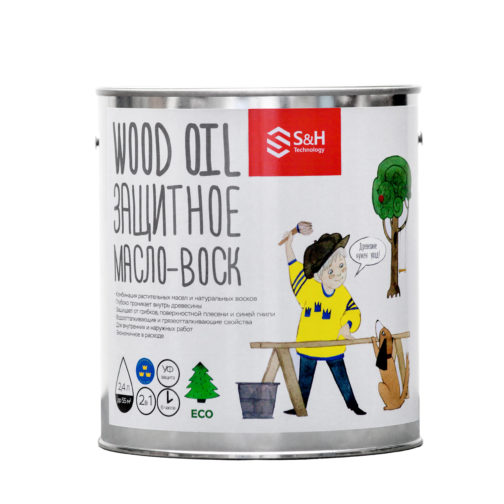 WOOD OIL 2в1 защитное мало-воск для фасадов 2,4 л