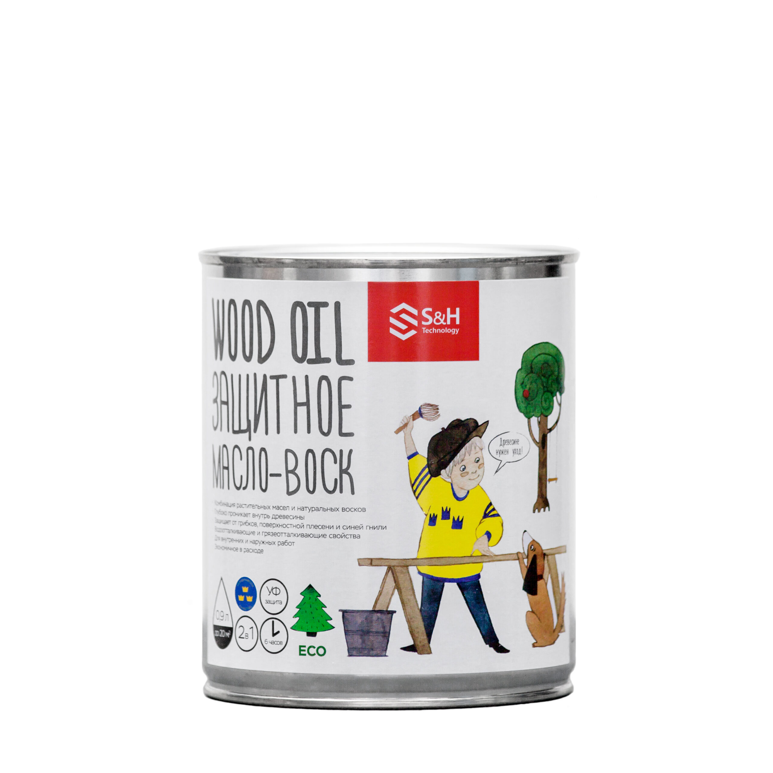 WOOD OIL 2в1 защитное мало-воск для фасадов 0,9 л