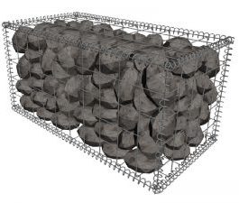 Габион сварной оцинкованный 1,0х0,5х0,5, пруток 3мм, спираль 15*1000мм