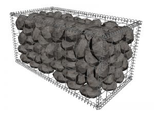 Габион сварной оцинкованный 1,0х0,5х0,5, пруток 3мм, спираль 15*1000мм