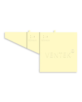 Ventek универсальная венткоробка для кирпичной кладки, желтая