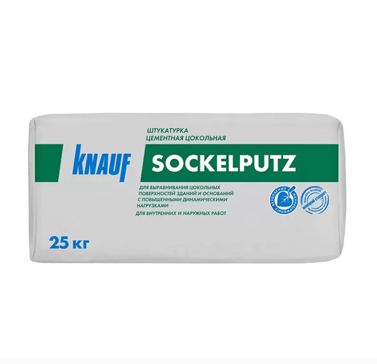 Штукатурка Knauf Зокельпутц цементная цокольная 25 кг