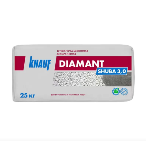 Штукатурка Knauf Диамант декоративная шуба белая фракция 3 мм 25 кг