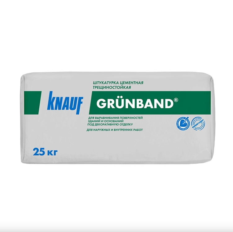 Штукатурка Knauf Грюнбанд цементная теплоизоляционная 25 кг