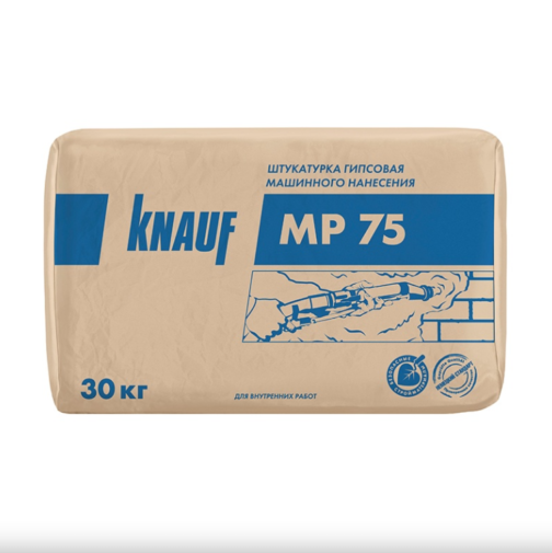 Штукатурка гипсовая Knauf МП 75 машинная 30 кг