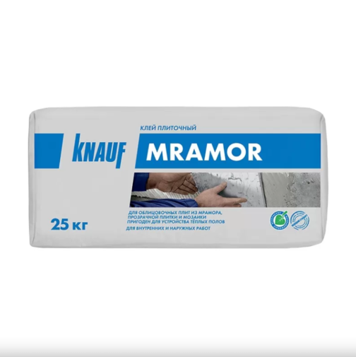 Клей для плитки, керамогранита, мозаики и камня Knauf Мрамор белый 25 кг