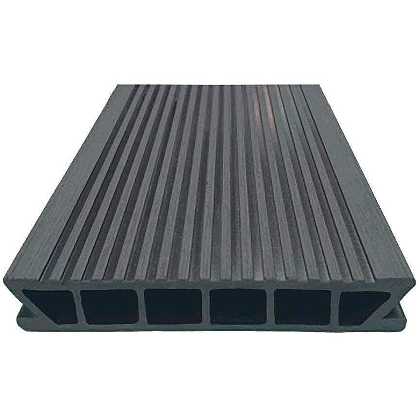 Террасная доска Deckron ДПК (ПЭ) 153х28х4000мм, серый